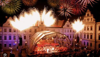 Cortile interno del Castello di Thurn e Taxis